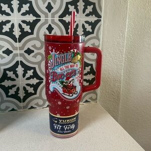 Red Buc-ee's Christmas 2025 Travel Mug with Straw